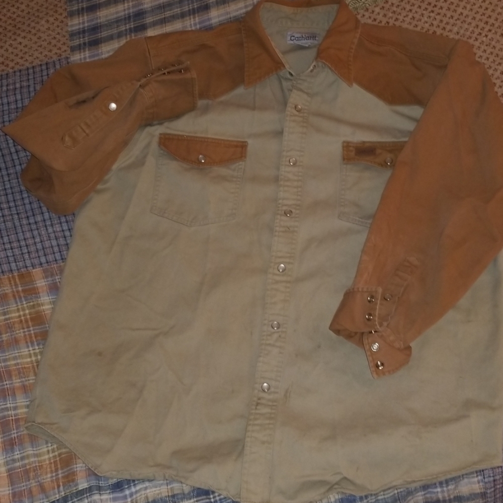 Carhartt, pearl snap, long sleeve